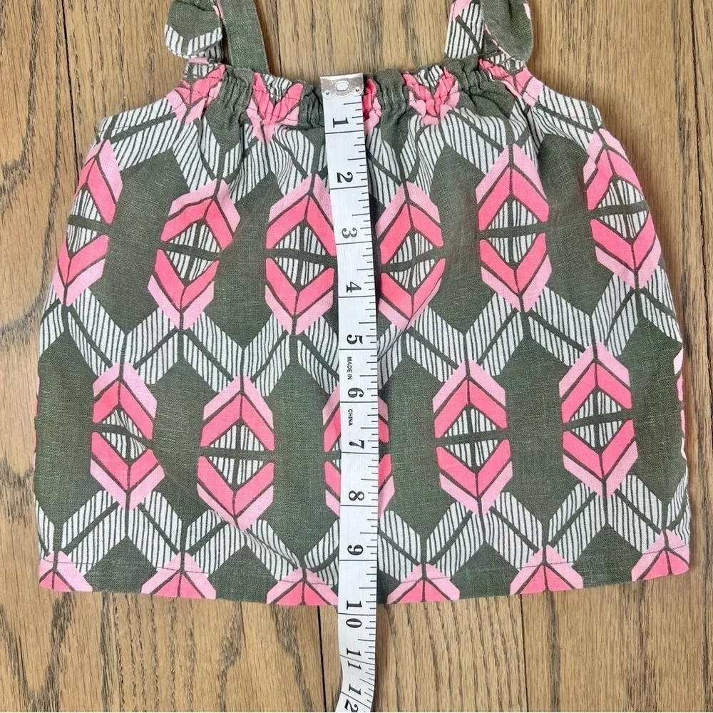 Carter's Baby Toddler Girls Geo Bow Strap Flowy Tank Top Size 18 Months